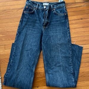 Zara high waisted straight leg jeans